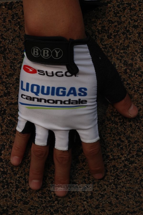 2011 Liquigas Rekawiczki Cycling Bialy